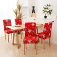 thumbnail image 7 of 4PCS Stretch Removable Washable Dining Room Chair Protector Slipcovers Christmas Decoration/Home Decor Dining Room Seat Cover, 7 of 7