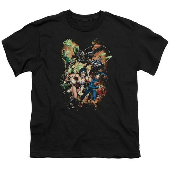 Justice League Of America Men's  Battle Ready T-shirt Black