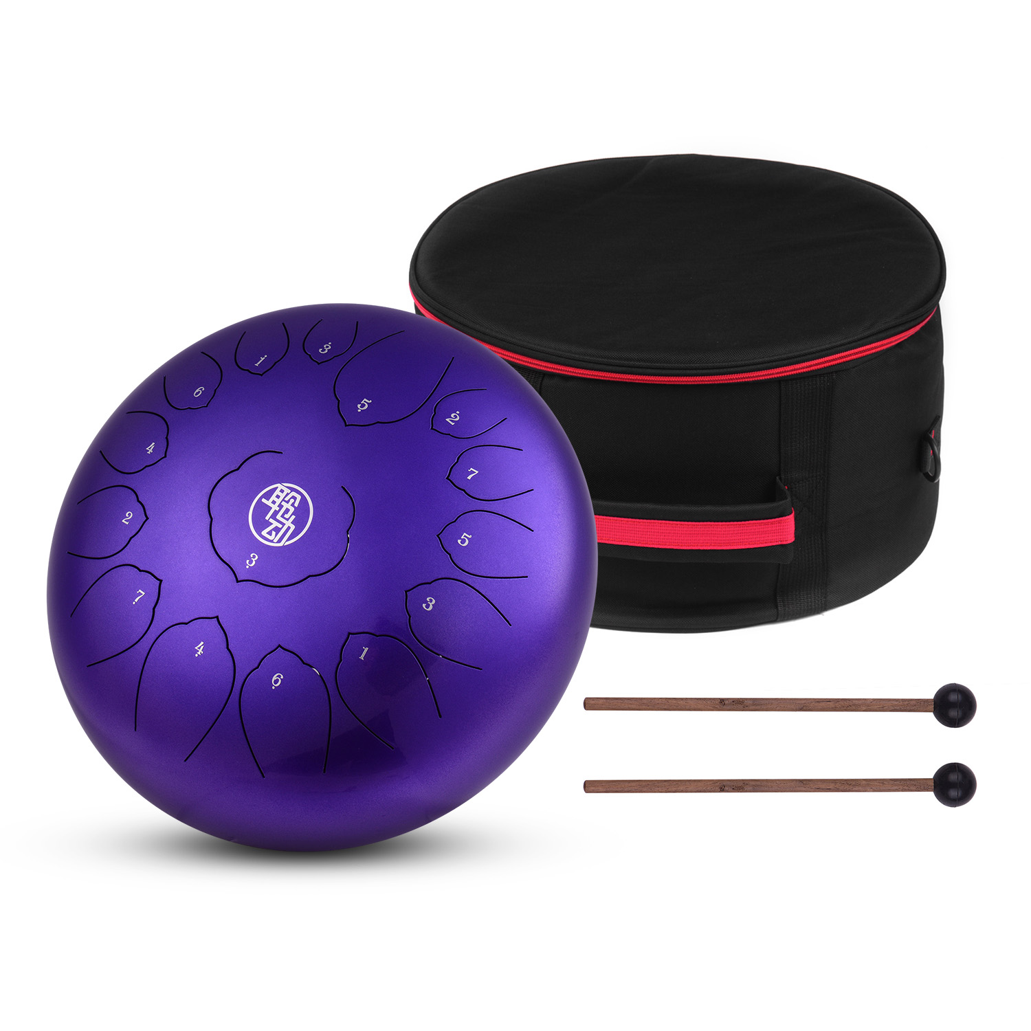 14 Inch Steel Tongue Drum Hangpan Drum 15Notes CKey Percussion