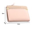thumbnail image 2 of Frosted Korean version coin purse multi-card buckle short zipper women's purse - pink, 2 of 5
