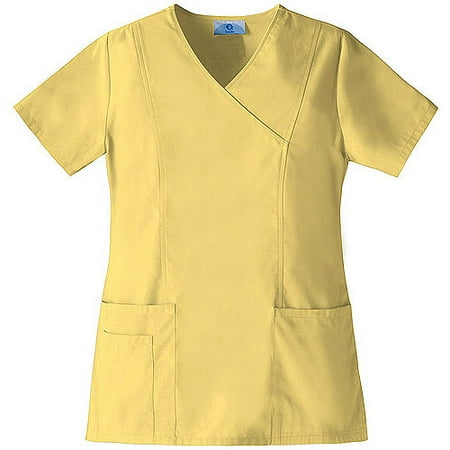 Lemonade Mock Wrap Scrub Top