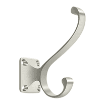Deltana CAHH35U14 3-3/8" Height Heavy Duty Coat And Hat Hook Polished Nickel