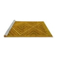 thumbnail image 2 of Ahgly Company Machine Washable Indoor Round Southwestern Yellow Country Area Rugs, 5' Round, 2 of 4