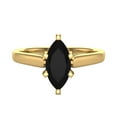 thumbnail image 4 of 5/8 ct tw Natural Black Marquise Diamond Cathedral Setting Engagement Ring 14K Gold, 4 of 5