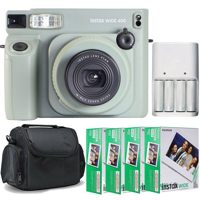 Cámara de película instantánea Fujifilm Instax Wide 400 Grey + Film