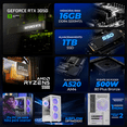 thumbnail image 3 of Computadora Gamer IA Xtreme PC Gaming NVIDIA GeForce RTX 3050 AMD Ryzen 5 5500 16GB SSD 1TB WIFI White Rendimiento Inteligente con IA, 3 of 6
