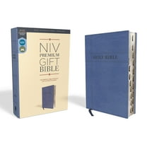 Niv, Premium Gift Bible, Leathersoft, Navy, Red Letter Edition, Indexed, Comfort Print, (Hardcover)