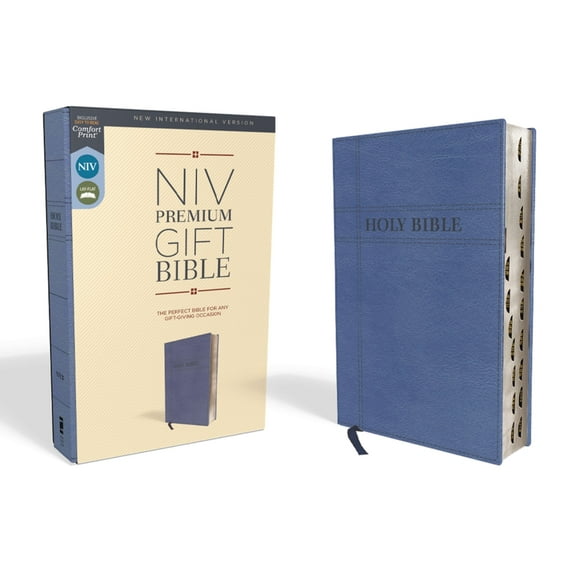 Niv, Premium Gift Bible, Leathersoft, Navy, Red Letter Edition, Indexed, Comfort Print, (Hardcover)