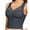 Blue, variant on Women's Fitted Tank Tops with Built-In Bra Pad Posture Correcting V-Neck Sleeveless Slim Crop Cami Vests Casual Lingerie Tops Pink XL