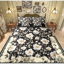 Feelyou Vintage Western Floral Bedding Comforter Set 7-Piece, Rustic Farmhouse King Bedding Sets, Teen Child Kid Adult Reversible Bed Sheets, Breathable Home Decor
