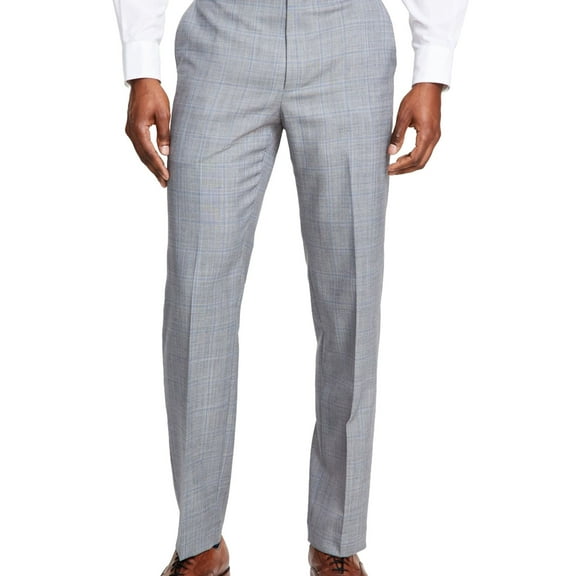 Michael Kors Mens Classic Fit Dress Pants Slacks, Grey, 40W x 32L