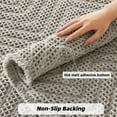 thumbnail image 6 of BULULOM Bath Rugs,Upgraded Waffle Bath Mat,Super Absorbent Boho Bath Rug Non Slip Bath Rugs,Machine Washable Rugs, Rubber Backed Shower Matt, Ultra Soft,Gray,18" x 30", 6 of 10
