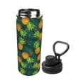 thumbnail image 2 of Yiaed Pineapples with Palm Leaves Print Sports Insulated Kettle Bottle Reusable Stainless Steel Insulated Cup, Outdoor Portable Casual Stainless Steel Insulation Cup, 2 of 7