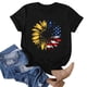 thumbnail image 3 of Tops de verano para mujer Día de la independencia Estampado de vacaciones Manga corta Cuello redondo Casual Loose Fit Graphic Tees Pompotops  hkajfhjk469129, 3 of 4