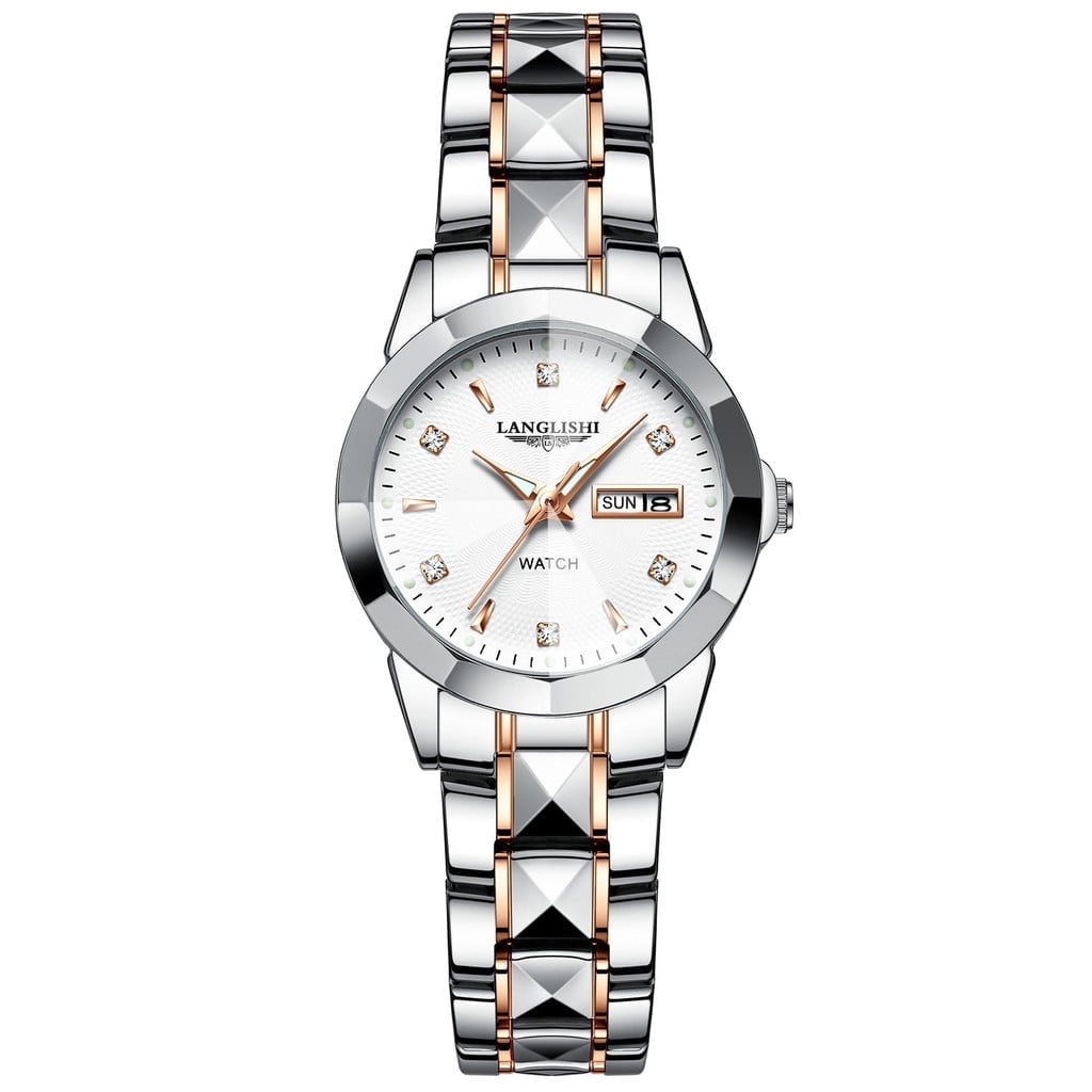 Womens White Face Analog Quartz Silver Stainless Steel Luminous Waterproof Watch Watches for Women Analog Quartz Silver Stainless Steel  main image 3