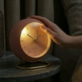 thumbnail image 3 of REGALWOVEN Spherical Mechanical Alarm Clock, Metal Casing, with Ring Stand, Ideal for Bedroom Nightstand Orange 4.1"L x 2.5"W x 3.5"H, 3 of 5