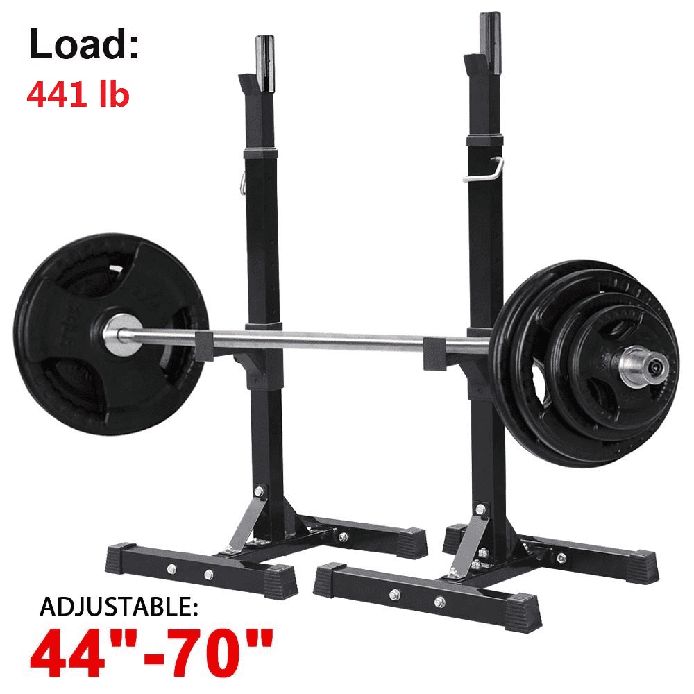 2Pcs Gym Fitness Adjustable Squat Rack Bench Press Weight Lifting Barbell Stand 