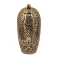 thumbnail image 2 of Benjara BM302581 15 in. Lidded Top & Hammered Texture Aluminum Urn, Antique Gold, 2 of 3