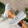 thumbnail image 5 of Orthopedic Walking Shoes for Women 2025 Comfort Buckle Arch Support Slip on Nursing Non Slip Work Sneakers, 5 of 8