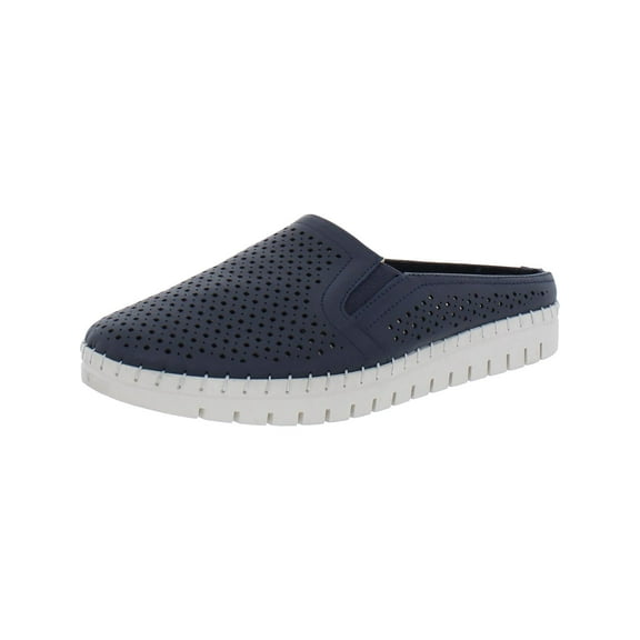 Bella Vita Womens Refresh Perforated Leather Mules