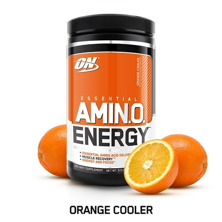 Optimum Nutrition Amino Energy Pre Workout + Essential Amino Acids Powder, Orange Cooler, 30