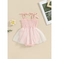 thumbnail image 4 of Bagilaanoe Newborn Baby Girl Summer Rompers Dress Embroidery Fly Sleeve Bodysuits + Headband 3M 6M 9M 12M 18M Infant Tulle Patchwork A-line Dresses, 4 of 8