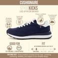 thumbnail image 3 of Cushionaire Kicks Fashion Sneakers for Women - Lightweight Non-Slip Lace Up Spring Shoes with Memory Foam Insole and Tread Outsole, 3 of 22