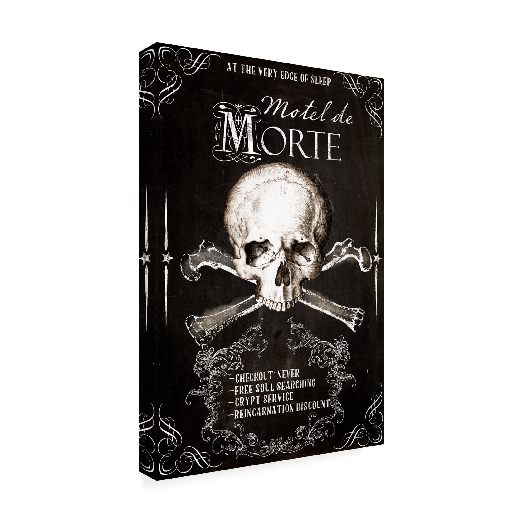 Canvas Wall Art - Sasha 'Motel Morte' Wall Art for Living Room, Bedroom, or Office Décor by Trademark Fine Art - 12 x 19 Inches