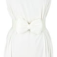 thumbnail image 6 of Prolriy Belts for Women Ladies Elastic Stretch Chiffon Bow Belt Accessories Versatile Decorative Skirts Cloth Waistbands Womens Belt Beige 62, 6 of 7