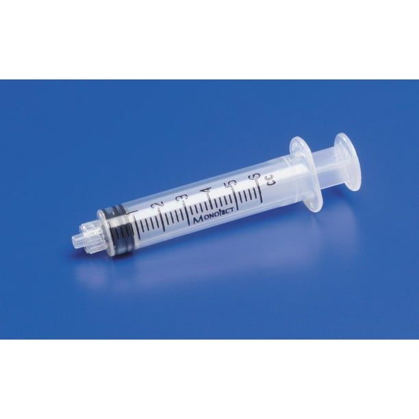 Monoject Rigid Pack General Purpose Syringe with Luer Lock Tip, 6 mL