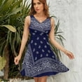 thumbnail image 7 of Bandana Blue Sundress Sleeveless Dress Summer Women Clothes Dress for Women Dresses, 7 of 7