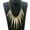 Golden, variant on Grandest Birch Women's Multilayer Spike Rivet Tassels Chain Bib Statement Necklace Punk Alloy Silver