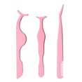 thumbnail image 4 of 4 Pieces Eyelash Curler Tool False Eyelashes Applicator Eyebrow Curler Eyebrow Scissors (Pink), 4 of 5