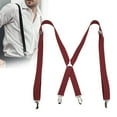 thumbnail image 1 of Bretelles pour Hommes, Bretelles Réglables Dos Sûr Durable Robuste Bretelles Réglables Solides Clip Droit Bretelles Habillées pour Ceinture, 1 of 8