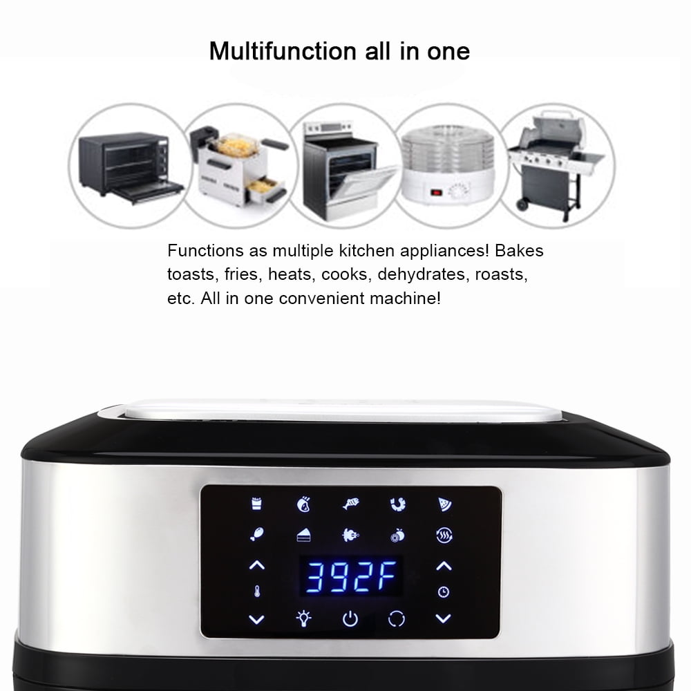 Lowestbest Electric Hot Air Fryers Oven, Air Fryer Oil-Free, 1800W 16L Air Deep Fryer, 8 Presets Electric Air Fryer, Oilless Cooker for Roasting, LED Touch Screen Control, Black Lowestbest Electric Hot Air Fryers Oven, Air Fryer Oil-Free, 1800W 16L Air Deep Fryer, 8 Presets Electric Air Fryer, Oilless Cooker for Roasting, LED Touch Screen Control, Black
