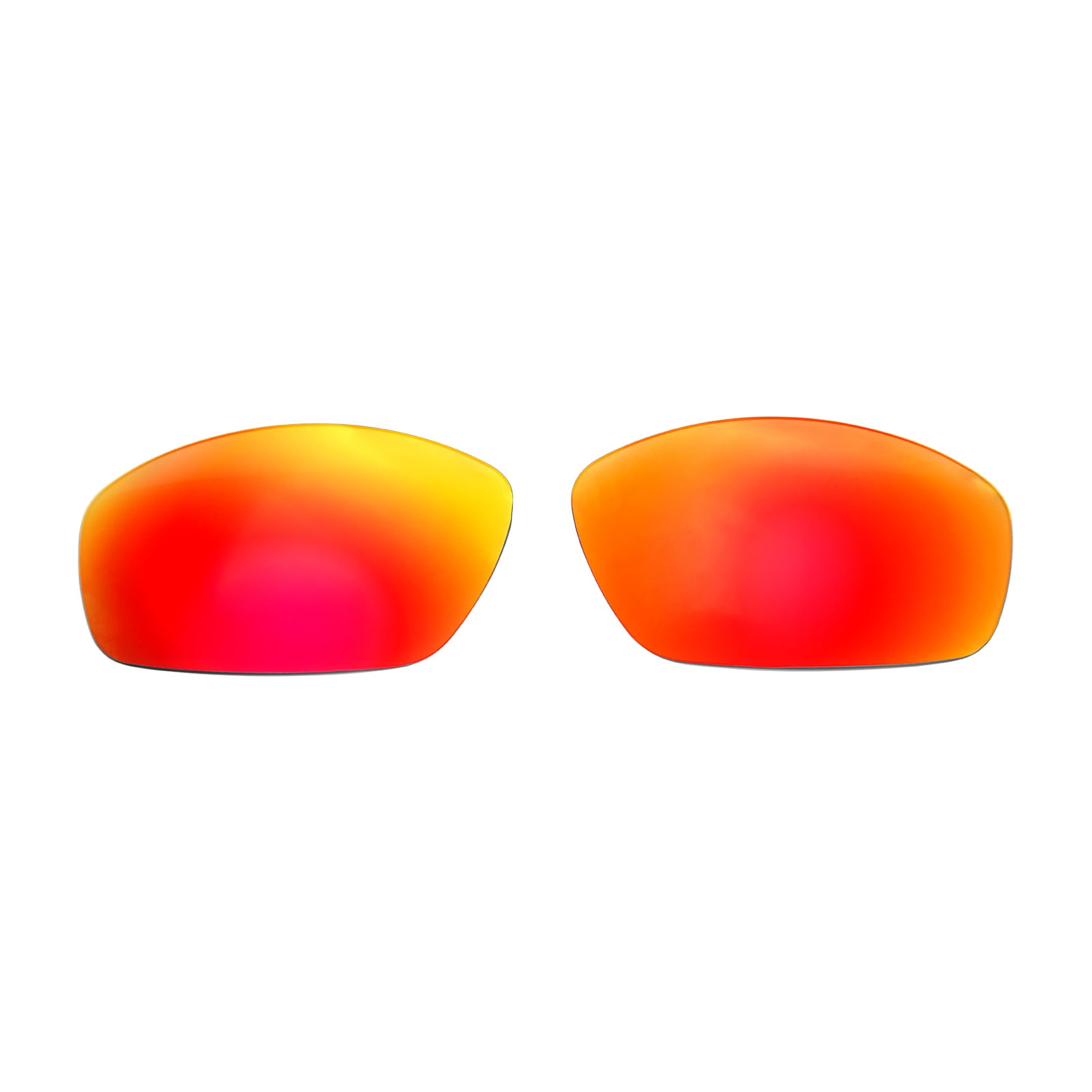 Walleva Fire Red Mirror Coated Polarized Replacement Lenses for Costa