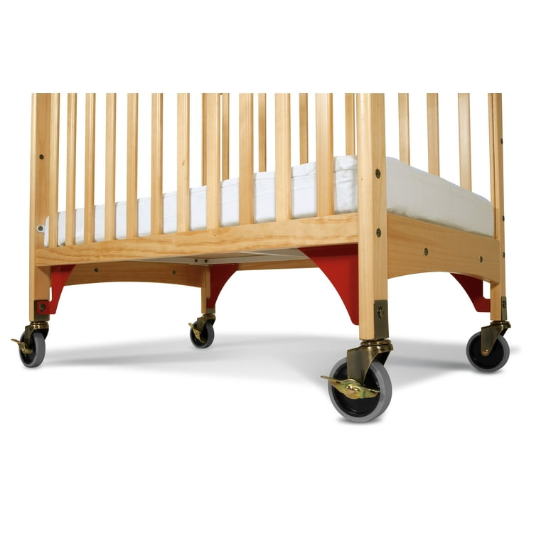 Child Craft Safe Haven Evacuation Compact Portable Crib with 3 Mattress Clearview Panels