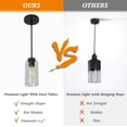 thumbnail image 5 of Modern Minimalist Pendant Light, 1-Light Matte Black Glass Shade Pendant Light Fixtures for Kitchen Island, Dining Room, Bathroom, Bedroom, Height Adjustable, E26 Base (Not Included Bulbs), 5 of 8