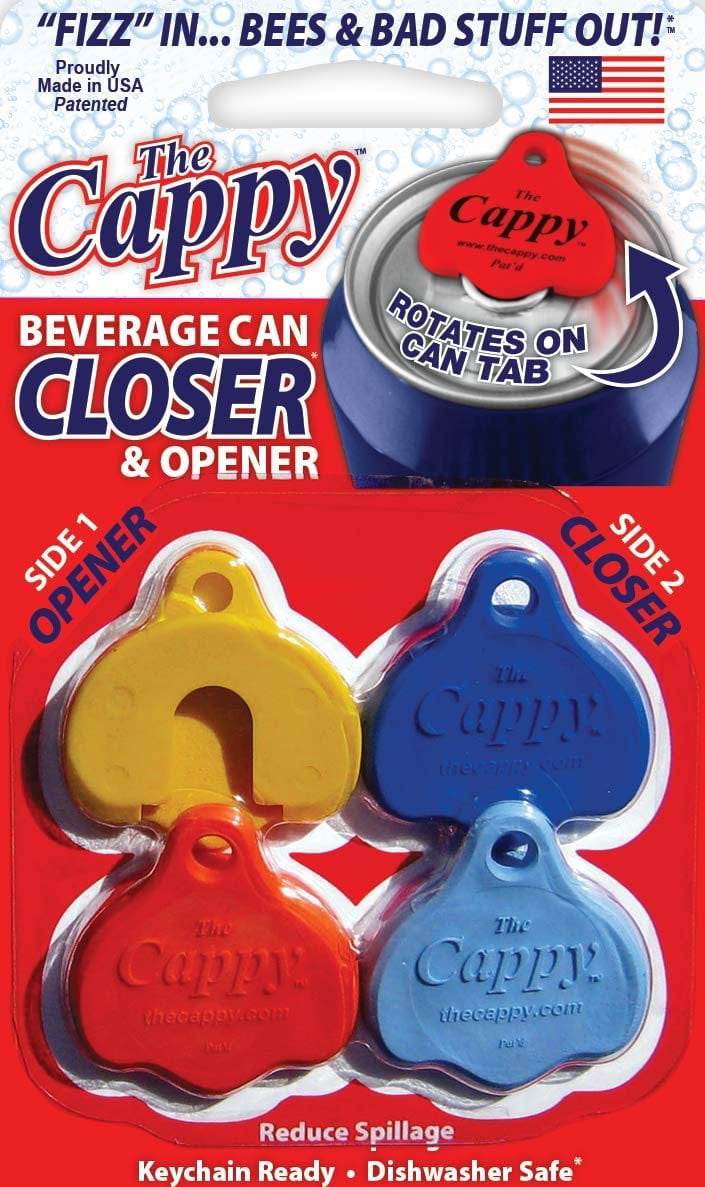 pink yellow red The Cappy Beverage Can Opener & Closer blue 