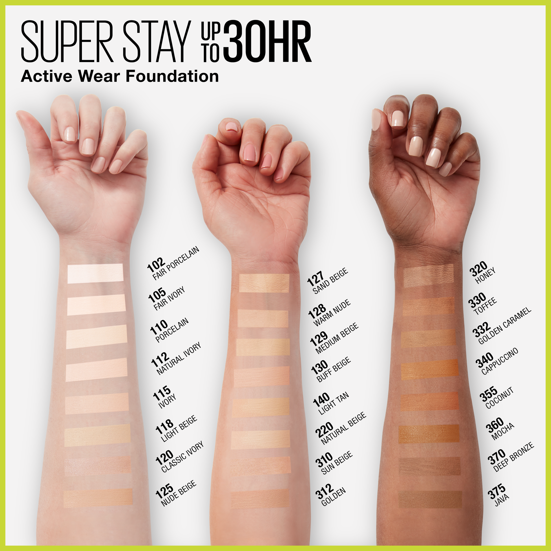 Maybelline Super Stay Liquid Foundation Makeup, Full Coverage, 120 Classic Ivory, 1 fl oz - image 4 of 8
