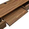 thumbnail image 6 of Modway Render Wall Mount Wood Office Desk in Walnut, 6 of 10
