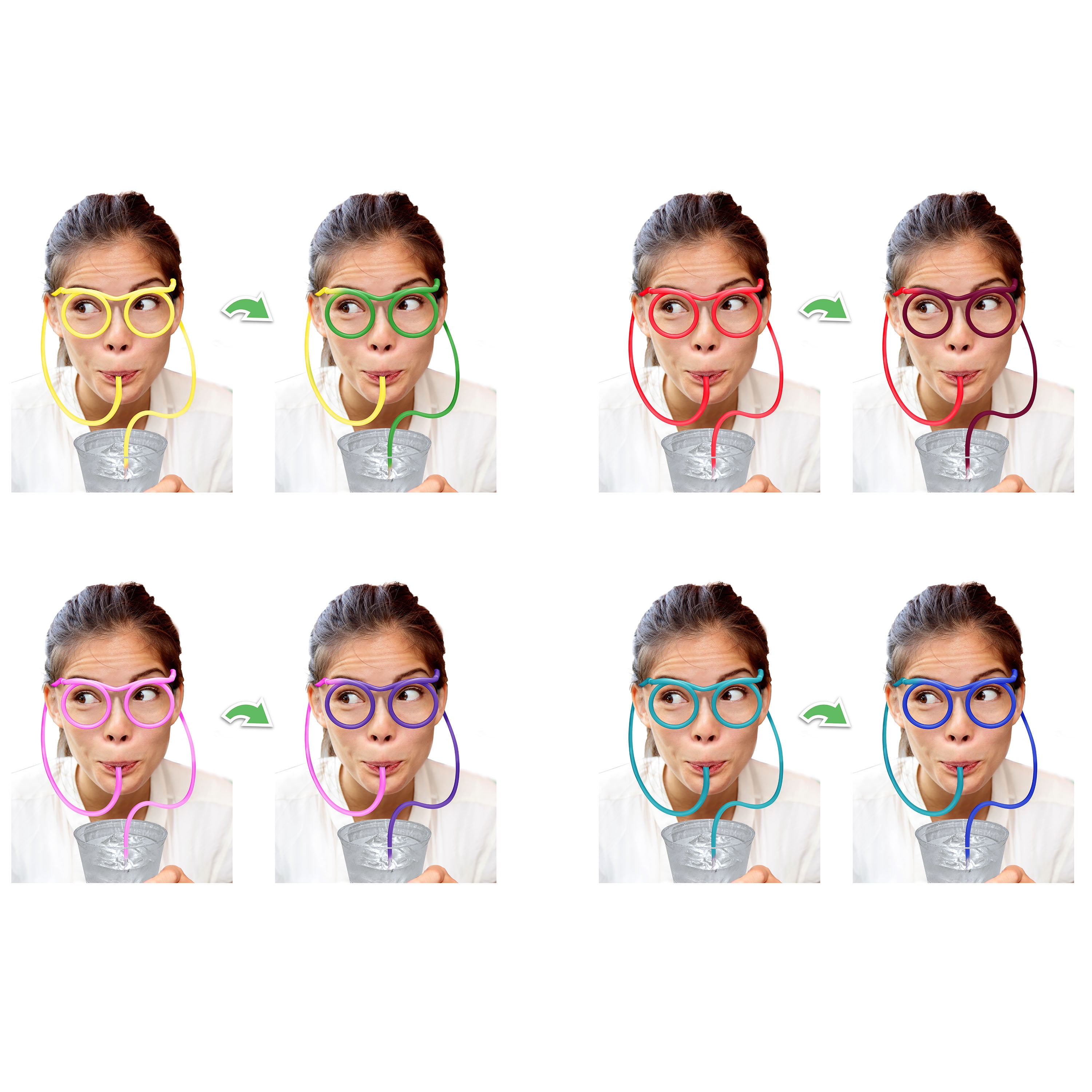 Celebrations Color Changing Glasses With Straw ubicaciondepersonas