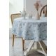 thumbnail image 5 of Mantel Redondo Pastoral - 60 Pulgadas De Diámetro. - Mantel De Tela De Lino - Mantel Lavable Con Resistente Al Polvo Y A Las Arrugas Para Restaurante, Picnic, Comedor Interior Y Exterior, Floral (Azul, 5 of 5