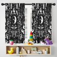 thumbnail image 5 of Blackout Kids Curtains,Black Gothic Cat Bee Pattern Childrens Insulated Curtains Set Of 2,Bedroom Essentials,Toddler Room Decor 42x54in(106x137cm), 5 of 5