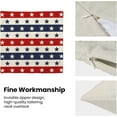 thumbnail image 5 of 4th of July Throw Pillow Cover, 18x18 Inch Set of 2 Red Blue White Stripes Stars Patriotic Decorative Outdoor Cushion Cover Memorial Independence Day Pillow Cases Linen Farmhouse for Sofa Couch Bed, 5 of 6