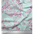 thumbnail image 1 of Soimoi Green Cotton Jersey Fabric Poppy Anemone Floral Fabric Prints By Yard 64 Inch Wide, 1 of 3