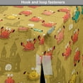 thumbnail image 4 of Crabs Dog Crate Cover, Themed Cartoon Style Crabs and Shells and a Sand Castle on Beach Print, Easy to Use Pet Kennel Cover for Medium Large Dogs, 35" x 23" x 27", Pale Coffee, by Ambesonne, 4 of 6