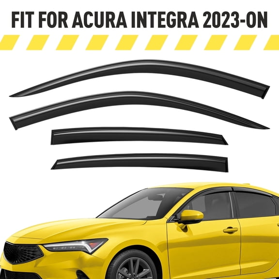AEROGUYS Extra Durable Window Deflectors Tape-On Window Visors Rain Guards Fit for Acura Integra 2023-2026, Sun Visors, Wind Vent for Shades, Exterior Car Accessories - 4 pcs. AG0881