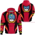 thumbnail image 4 of Nuevas sudaderas con capucha y cremallera para hombre y mujer, con estampado 3D de la bandera de Angola, de manga larga, con emblema del mapa angoleño, sudaderas de gran tamaño, 4 of 5