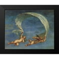 thumbnail image 2 of Vintage Apple Collection 24x20 Black Modern Framed Museum Art Print Titled - Two Angels Flying, 2 of 5